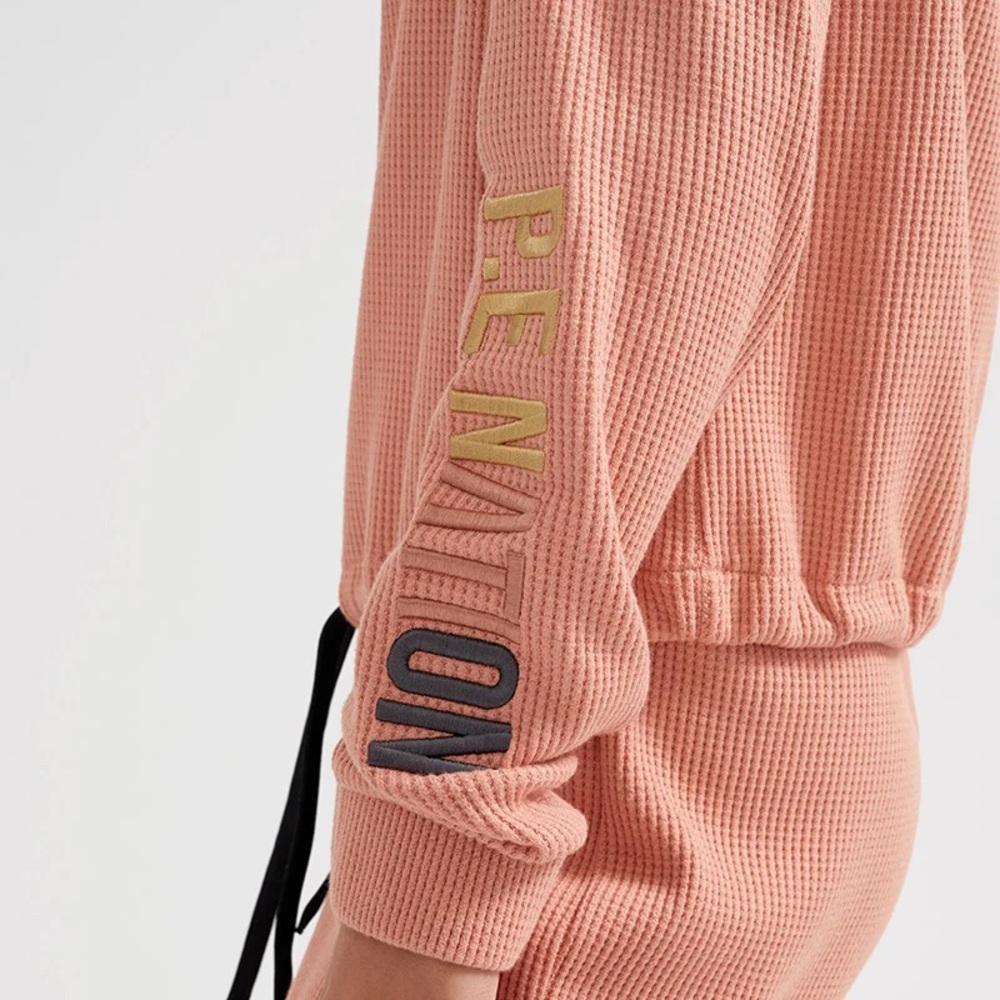 P.E Nation Rebound Waffle Knit Hoodie In Coral size Medium - Picture 5 of 15